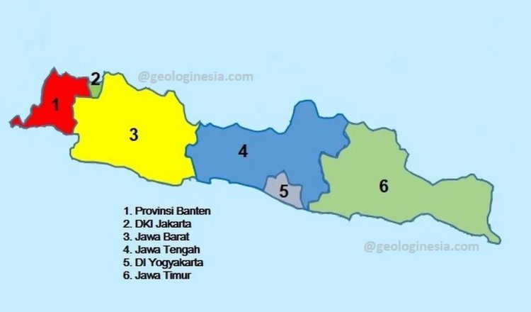 6 Provinsi yang Ada di Pulau Jawa Dan Nama Ibu Kotanya